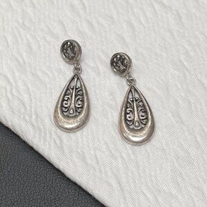 Silver Filigree Drop Earrings